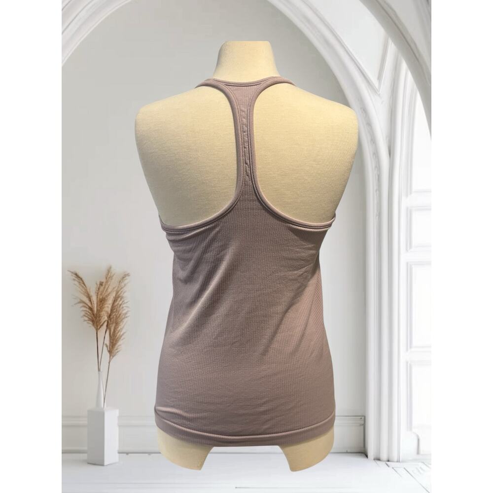 Athleta Ribbed Racerback Tank Built-In Bra Size Large - Picture 2 of 6
